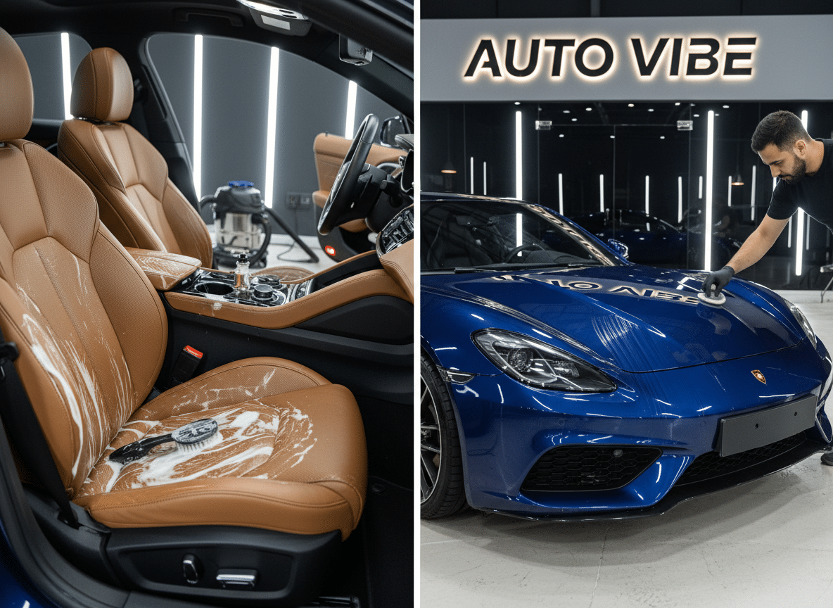 سيارة فاخرة بعد تفصيل كامل داخلي وخارجي داخل مركز autovibe في جدة